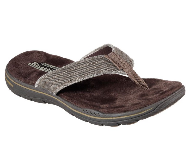 Skechers Herr Choklad Flip Flop - Relaxed Fit: Evented - Arven - Sverige (KSEJA-5290)